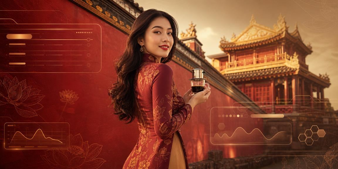 Người dùng tại Huế nhâm nhi cà phê và kiểm tra kết quả xổ số trên điện thoại